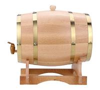 GLOGLOW Seau à Vin en Bois de Chêne 1,5 L/3 L/5 L/10 L, Seau en Bois de Chêne Vintage de qualité Supérieure Fait Main pour Vin, Spiritueux, Bière, Whisky, Rhum, Porto, Brandy, Tequila (10L)
