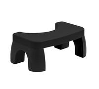 GLOGLOW Tabouret de Pot Accroupi, Posture de Défécation Réglable avec Coussinet Antidérapant pour Salle de Bain, Bureau, Voyage, Tabouret Léger et Portable en PP 27 X 17 X 25 Cm (Black)