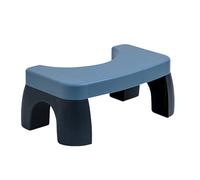 GLOGLOW Tabouret de Pot Accroupi, Posture de Défécation Réglable avec Coussinet Antidérapant pour Salle de Bain, Bureau, Voyage, Tabouret Léger et Portable en PP 27 X 17 X 25 Cm (Blue)