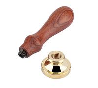 GLOGLOW Tampon de Cire à Cacheter, Manche en Bois et Tête en Laiton pour Invitations, Décoration élégante pour Mariage et écriture de Lettres (Catégorie de plante : 039)
