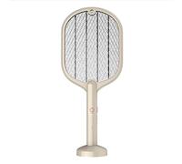 GLOGLOW Tapette à Mouche électrique Rechargeable par USB, Raquette en à 3 Couches, Tueur de Mouches électrique, Mode Nuit Automatique, Lumière de Conversion de Fréquence, Grande