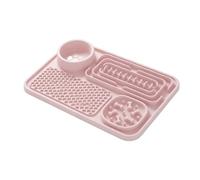GLOGLOW Tapis de Léchage pour Chat, Tapis Puzzle à Alimentation Lente pour Chiens en Silicone 31 Cm, Texture Ondulée en Ruche, Alimentation 5 Fois Plus Lente, Distributeur de Friandises Humides pour