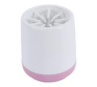 GLOGLOW Tasse de Nettoyage pour Chien de Compagnie, Tête de Brosse Fourchue à Double Nettoyage, Matériau en Silicone Souple à Rotation à 360 °, avec Nettoyage en Profondeur pour Petits (Pink)