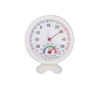 GLOGLOW TH-108 Hygromètre Thermomètre Intérieur Extérieur Analogique 2 en 1 Mini Portable pour Maison Bureau avec Cadran Rond Précis -30 à 50°C et 0-100% RH