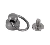 GLOGLOW Tirez sur l'anneau Rivet, 20pcs Bricolage en Cuir Artisanat Bouton métallique Rivet tête Ronde Anneau Goujons Pointes pour Sac à Main et téléphone décoration