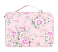 GLOGLOW Trousse à Crayons, Organisateur à Fermeture éclair à 4 Couches imprimé Rose, 200 Emplacements pour Les étudiants en Art et Le Bureau (Fond de Teint Rose)