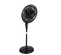 GLOGLOW Ventilateur de Sol pour Maison de Poupée en Alliage de Zinc Noir, Modèle Réaliste de Mini Ventilateur sur Pied à l'échelle 1/12 avec Protection en Maille, Accessoire de Photographie pour