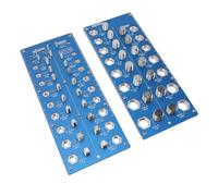 GLOGLOW Vérificateur de Filetage en Aluminium, Jauge de Vis Impériale Métrique, Identifiant de Taille de Filetage à 38 Trous avec Conception Légère et Durable pour L'assemblage de