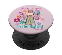 Gloire à Dieu dans Le Plus Haut Ange Luc 2:14 Christian PopSockets PopGrip Adhésif