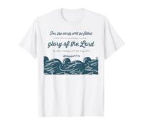 Gloire comme Les eaux recouvrent la mer Habacuc 2 14 Vagues de mer T-Shirt