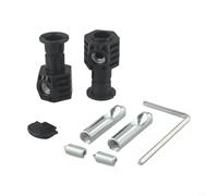 Glomc 1 paire de kits de fixation universels pour toilettes dos au mur, boulons de fixation plaqués zinc pour toilettes suspendues, toilettes dos au mur (noir)