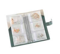 Glomc 1 sac de rangement transparent en PVC pour boucles d'oreilles, bagues, colliers, pochettes scellées avec visibilité claire pour l'organisation des voyages, 9 x 6,5 cm (trompette noire)