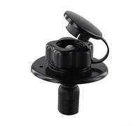 Glomc Bride d'entrée d'eau RV City avec clapet anti-retour intégré et connecteur de tuyau, 1,27 cm pour filetage en plastique BSP G1/2, noir, pour camping-car, caravane, voyage en plein air
