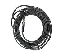 Glomc Câble de casque coudé 0,78 mm à 2 broches avec micro, cordon audio en PVC 18 fils en cuivre pour écouteurs, son haute définition pour les jeux en plein air, blanc