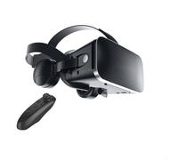 Glomc Casque VR pour téléphones portables, lunettes de réalité virtuelle 3D immersives pour iOS et Android, visionneuse de jeu mobile ABS avec manette de jeu, casque de film 3D portable