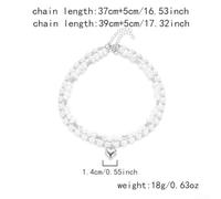 Glomc Collier pour femme Mode Coréenne Perles Simulées Ajustable Collier | Design coréen pour tendance, perles simulées, élégant, multi-couches, fini léger et luxueux