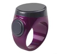 Glomc Compteur de bagues électronique intelligent de précision avec écran LCD, rechargeable via USB-C, 3 vitesses réglables pour comptage des doigts, marquage de points et comptage de rangées (violet)