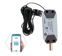 Glomc Contrôleur d'ouverture de porte de garage intelligent 12-24 V Wifi avec capteur magnétique, compatible avec TUYA, Alexa et maison pour accès à distance et planification à la maison ou au bureau