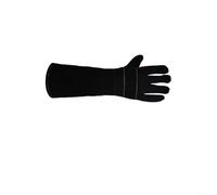 Glomc Gants de manipulation d'animaux en cuir épais - Anti-rayures et morsures - Pour le bain, le toilettage des chiens et des chats - Poignée flexible - Jaune - 45 cm