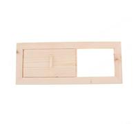 Glomc Hemlock Curseur de ventilation en bois pour sauna 34 x 13,5 cm, pour une meilleure circulation de l'air et du confort, clapet d'échappement facile à installer (1 pièce)