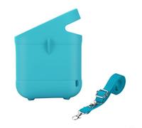 Glomc Housse en silicone souple, avec bretelles réglables, pour lecteur audio Toniebox 2, housse de protection, avec boutons et ports (vert)