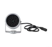 Glomc Illuminateur infrarouge 940 Nm pour caméras de vidéosurveillance, lumière de remplissage 48 LED avec portée de 5 à 10 m, boîtier en alliage d'aluminium, IP65 résistant aux intempéries