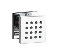 Glomc Jets de douche carrés en laiton avec buses haute pression réglables et finition chromée, connecteur G1/2 pour salle de bain, spa, massage, hydrothérapie (NPT1/2)