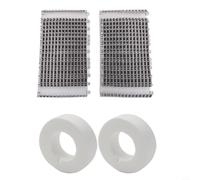 Glomc Kit de remplacement pour nettoyeur de piscine robotique Dolphin avec 2 brosses d'escalade 6101641-R2 et 2 anneaux 6101611-R4, pour Dx3 pour Dx4 M200, gris blanc pour la natation en plein air (4