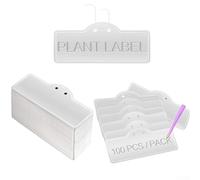 Glomc Lot de 100 étiquettes en aluminium étanches pour plantes et plantes de serre pour jardin, fleurs, légumes, pépinière, verger, serre