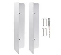Glomc Lot de 2 joints de porte de garage en acier inoxydable de 17,8 cm anti-serpent et barrière avec vis de montage pour une protection toute l'année de la maison et du jardin