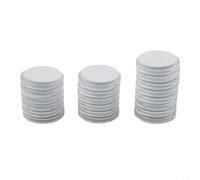 Glomc Lot de 20 capsules rondes transparentes avec coussinets en EVA et boîte de rangement pour collecter des pièces commémoratives en cuivre, argent, or, vitrine portable pour collectionneurs de