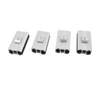 Glomc Lot de 4 pinces moyennes en aluminium pour panneau solaire à film mince 80 mm pour modules de 6 à 10 mm de fixation sur rail résistant avec vis et écrous