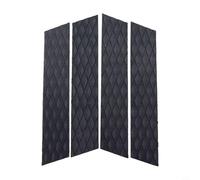 Glomc Lot de 4 tapis de traction en EVA ultra antidérapants pour planche de surf, kitesurf, mise en page personnalisable, rouge, 54 x 39 cm (noir)