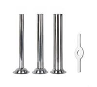 Glomc Lot de 5 tubes de remplissage de saucisses en acier inoxydable avec entonnoir pour hachoir à viande domestique, pour modèles standard, pour la cuisine à la maison et la préparation des aliments