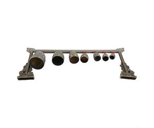 Glomc Lot de 7 gong chinois en bronze avec cloches décorées pour la méditation, le yoga et la pleine conscience, instrument de percussion en alliage pour la relaxation et la thérapie par le son