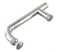 Glomc Poignée de porte de douche finition brossée 195 x 145 mm antirouille