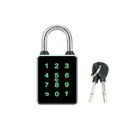 Glomc Pour cadenas étanche intelligent avec contrôle par application et plusieurs pour déverrouiller pour les méthodes, alliage d'aluminium, IP65, stocke 30 mots de passe et 1000 cartes, pour Tuya