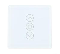 Glomc Pour interrupteur à volet intelligent, contrôleur de rideau Wi-Fi Tuya avec commande vocale et minuterie automatisation pour stores et volets roulants, panneau tactile en verre