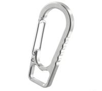 Glomc Pour porte-clés mousqueton en alliage, 53 x 24 x 4,5 mm, crochet d'escalade léger, pour sacs à dos, ceintures et équipements d'extérieur (gris)