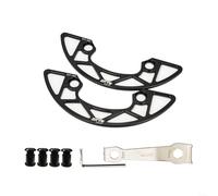 Glomc Protection de plateau 104 mm pour BCD, coque de protection de pignon en alliage d'aluminium pour VTT, bouclier résistant à l'usure, noir 34-36T