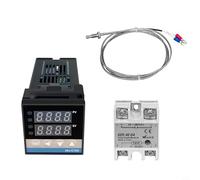 Glomc Régulateur de température numérique Pid Rex-C100 avec sonde de type K et 40 A pour Ssr pour systèmes de contrôle de chauffage industriels