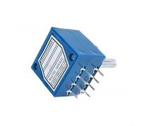 Glomc Rh2702 Lot de 1 potentiomètre atténuateur étagé avec résistances Smd pour systèmes audio Hi-Fi à faible bruit Contrôle du volume à double canal Bleu (RH 2702-100 KA)