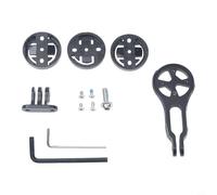 Glomc Support de guidon avec angle réglable et construction en alliage pour compteur de vitesse et compteur de vitesse, compatible avec Garmin/Wahoo/Thyrton, noir, idéal pour