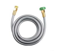 Glomc Tuyau d'arrosage flexible en acier inoxydable 304 avec connecteur anti-fuite, design anti-torsion et anti-enchevêtrement pour le jardinage en plein air, le lavage