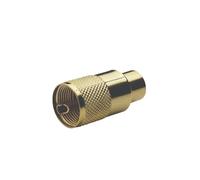 Glomex - Connecteur PL259 mâle doré 50 Ohms, modèle RA131GOLD - Pour câble coaxial RG213/U (VHF), haute conductivité, pour voiliers, moteur, bateaux pneumatiques, yachts - Connexion fiable Marina