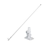 Glomex Kit antenne VHF classique + base pour bateaux à moteur 1,5 m (blanc), modèle RA112, gain 3 dB, fibre de verre résistante, pour bateaux à voile, moteur, bateaux pneumatiques, yachts