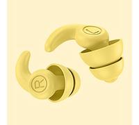 Glomora 1 paire bougies d'oreille en silicone pour la réduction du bruit de sommeil Isolement annule des bouchons d'oreille réutilisables troisième génération (Yellow)