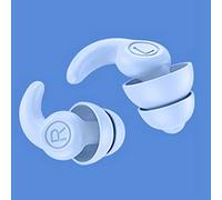 Glomora 1 paire bougies d'oreille en silicone pour la réduction du bruit de sommeil Isolement annule des bouchons d'oreille réutilisables troisième génération (Blue)