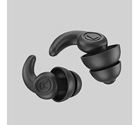 Glomora 1 paire bougies d'oreille en silicone pour la réduction du bruit de sommeil Isolement annule des bouchons d'oreille réutilisables troisième génération (Black)