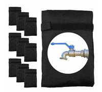 Glomora 10 Pack Extérieur Robinet Couvre pour l'hiver Gel Protection Mis À Niveau Épaissir 16x20cm/6.3x7.8in Oxford Tissu À L'extérieur Jardin Robinet Chaussettes Étanche